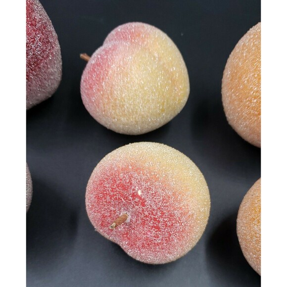 Vintage Faux Fruit Lot Beaded Sugared Harvest Decorative Gourd Apple Pear Orange - Picture 4 of 12